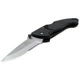 Master Lot of 12 Black Partially Serrated Lockback Folding Pocket Knife 1123BKXX