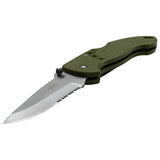 Master Lot of 12 Green Partially Serrated Lockback Folding Pocket Knife 1123GNXX