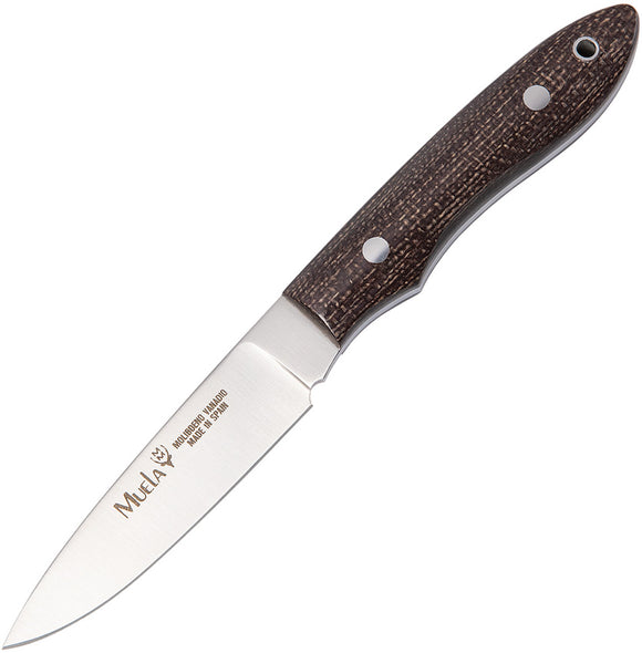 Muela 4410-M Brown Jute Micarta Vanadium Molybdenum Fixed Blade Knife w/ Sheath 85857