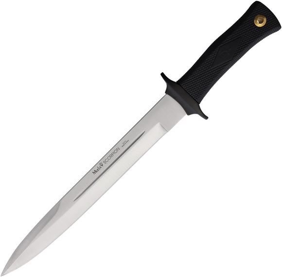 Muela Scorpion Black Stainless Steel Spear Pt Fixed Blade Knife w/ Sheath 92885