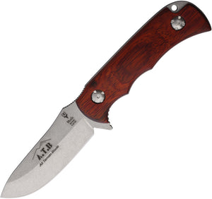 Muela ATB-9R Brown Wood 1.4116 Stainless Fixed Blade Knife w/ Sheath 98492