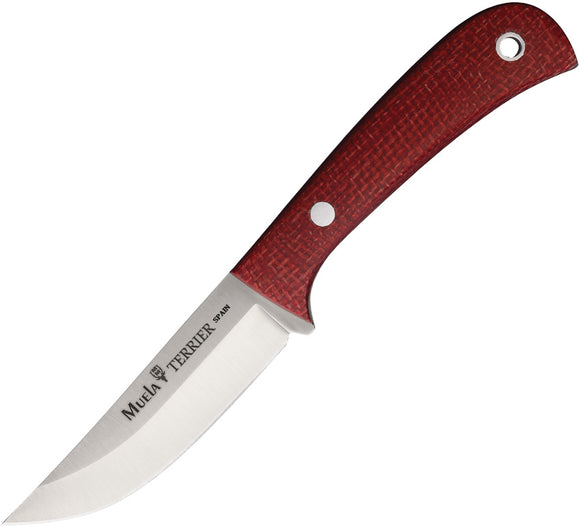 Muela Terrier Red Jute Micarta 14C28N Sandvik Fixed Blade Knife w/ Kydex Sheath 98562