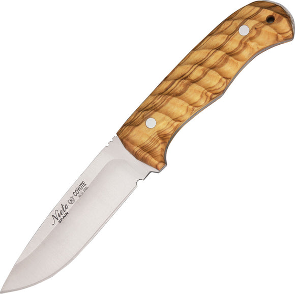Nieto Cuchillo Linea Coyote Olivewood Stainless Fixed Blade Knife 2058