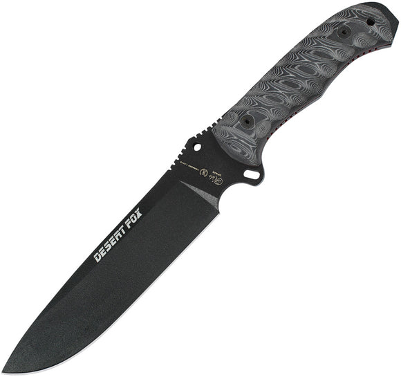 Nieto Desert Fox Black & Gray G10 1.4116 Fixed Blade Knife w/ Sheath 4058M