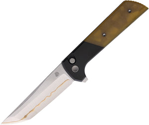 North Mountain Blades Chop 2 Button Lock Ultem & Black Aluminum Folding Copper SLD-Magic Pocket Knife 2047UA5