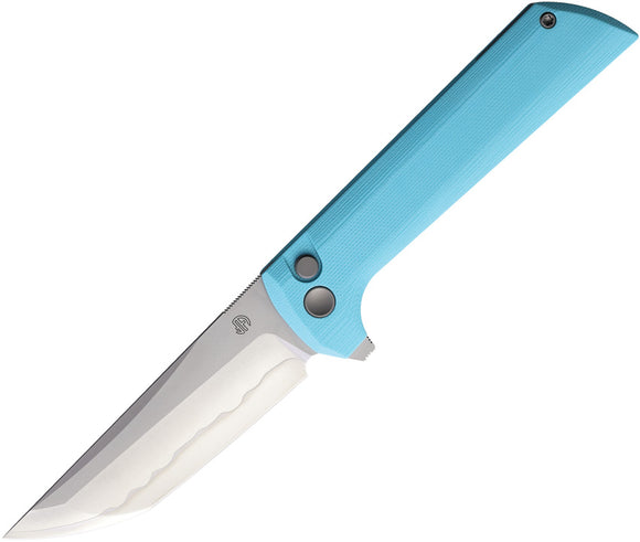 North Mountain Blades Chop 2 Button Lock Sky Blue G10 Folding SLD-MAGIC Knife 2405SB
