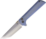 North Mountain Blades Chop 2 Button Lock Blue Micarta Folding SLD-MAGIC Knife 2406BLMCT