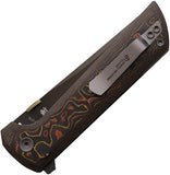 North Mountain Blades Chop 2 Button Lock Copper Carbon Fiber Folding SLD-MAGIC Knife 2406CUCFD