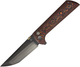 North Mountain Blades Chop 2 Button Lock Orange & Black Carbon Fiber Folding SLD-MAGIC Knife 2406ORCFD