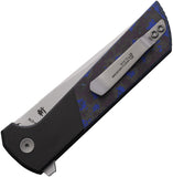 North Mountain Blades Chop 2 Button Lock Blue Carbon Fiber Folding SLD-Magic Knife 2407BLCF