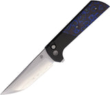 North Mountain Blades Chop 2 Button Lock Blue Carbon Fiber Folding SLD-Magic Knife 2407BLCF
