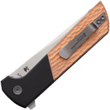 North Mountain Blades Chop 2 Button Lock Hammered Copper Folding SLD-MAGIC Knife 2407CUHM5
