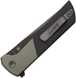 North Mountain Blades Chop 2 Button Lock Carbon Fiber Folding SLD-Magic Knife 2407GRCFD