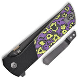 North Mountain Blades Chop 2 Button Lock Joker Carbon Fiber & Aluminum Folding SLD-MAGIC Knife 2407PRCFD