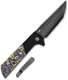 North Mountain Blades Chop 2 Button Lock Joker Carbon Fiber & Aluminum Folding SLD-MAGIC Knife 2407PRCFD