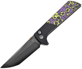 North Mountain Blades Chop 2 Button Lock Joker Carbon Fiber & Aluminum Folding SLD-MAGIC Knife 2407PRCFD