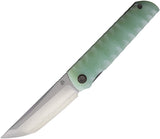 North Mountain Blades Kick Stop Chop Plus Linerlock Jade G10 Folding SLD-MAGIC Knife 2411JD