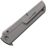North Mountain Blades Lee Kick Stop Framelock Gray Titanium Folding ZDP-189 Knife 2411KT