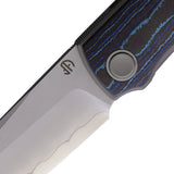 North Mountain Blades Chop 4 Linerlock Black & Blue Carbon Fiber Folding SLD-MAGIC Knife 2412BLCF