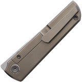 North Mountain Blades Chop Classic Gray Smooth Titanium Folding SLD-MAGIC Knife 2505AT