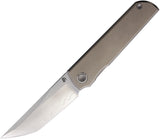 North Mountain Blades Chop Classic Gray Smooth Titanium Folding SLD-MAGIC Knife 2505AT