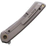 North Mountain Blades Zero Framelock Gray Smooth Titanium Folding SLD-MAGIC Knife 2507F