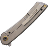North Mountain Blades Zero Framelock Gray Titanium Folding SLD-MAGIC Knife 2507H