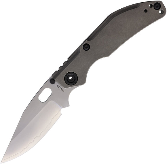 North Mountain Blades BBNM Framelock Gray Titanium Folding SLD-MAGIC Bowie Knife 2521TI