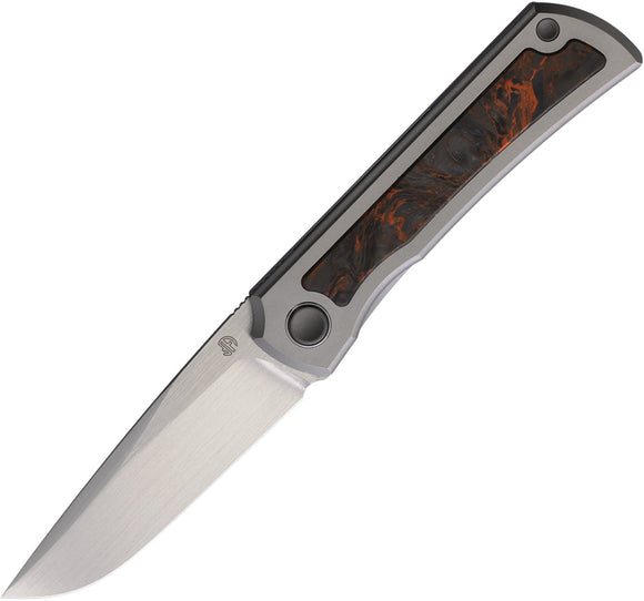 North Mountain Blades Sun Framelock Titanium & Carbon Fiber Folding M390 Knife 2525BKCU