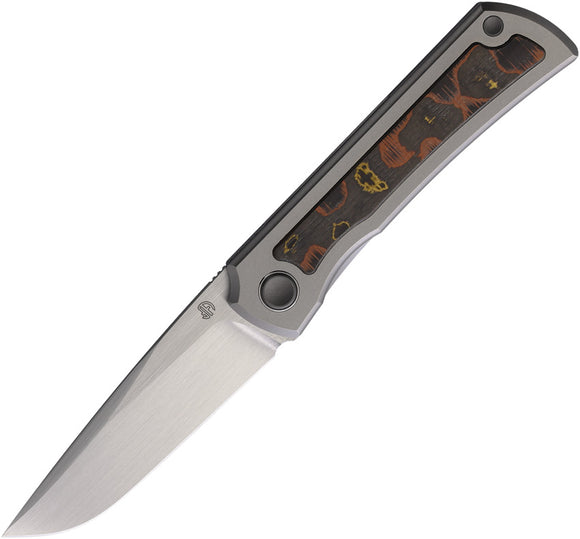 North Mountain Blades Sun Framelock Titanium & Carbon Fiber Folding M390 Knife 2525CUCF