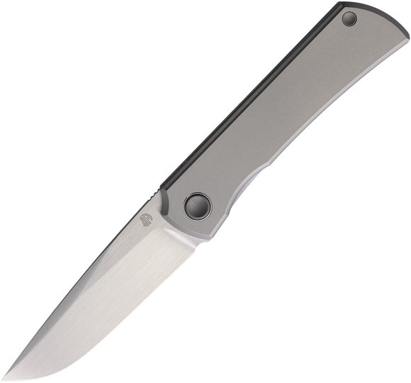 North Mountain Blades Sun Framelock Gray Titanium Folding M390 Knife 2525FL