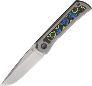 North Mountain Blades Sun Framelock Titanium & Carbon Fiber Folding M390 Knife 2525GLCF
