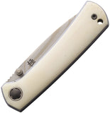 North Mountain Blades Ultra Linerlock Natural Smooth Bone Folding ZDP-189 Knife 2528CB