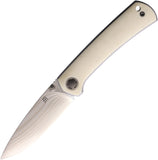 North Mountain Blades Ultra Linerlock Natural Smooth Bone Folding ZDP-189 Knife 2528CB