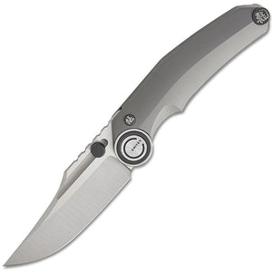 NOC Knives MT-35 Dragon Ball Framelock Gray Titanium Folding M390 Pocket Knife MT3501