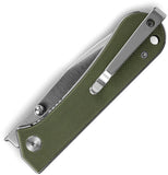 NUKNIVES Kumpanter Linerlock OD Green G10 Folding D2 Steel Pocket Knife KS131003