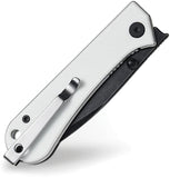 NUKNIVES Kumpanter Linerlock White G10 Folding D2 Steel Pocket Knife KS131007