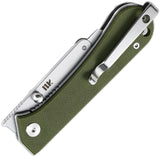 NUKNIVES Kumpanter Utility Linerlock OD Green G10 Folding Pocket Knife KU232003