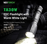 Nextorch TA30W Tactical Black 5.35" Water Resistant Flashlight TA30W