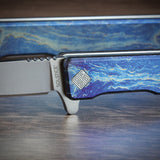 Ocaso Solstice Linerlock Lightning Strike Titanium Folding S35VN Pocket Knife 10DBS