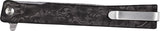 Ocaso Solstice Linerlock Black Dunes Carbon Fiber Folding Damasteel Pocket Knife A10IBD