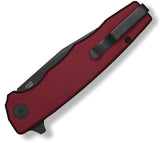Ocaso Strategy Linerlock Red Aluminum Folding PVD D2 Steel Pocket Knife A29RDB