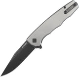 Ocaso Strategy Linerlock Gray Titanium Folding PVD S35VN Pocket Knife A29TIB