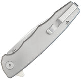 Ocaso Strategy Linerlock Gray Titanium Folding S35VN Pocket Knife A29TIS