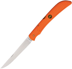 Outdoor Edge Field-Bone Orange Fillet 440A Stainless Blade Folding Knife FBB2