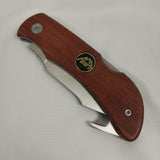 Outdoor Edge Pocket Hook Lockback Wood Folding Stainless Pocket Knife PH20WB