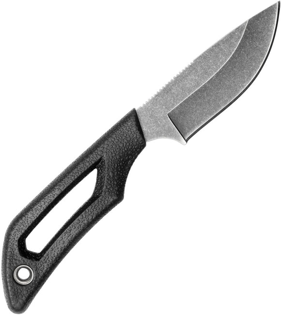 Outdoor Edge Pivot Black Smooth TPR 8Cr13MoV Fixed Blade Knife PKDP1C