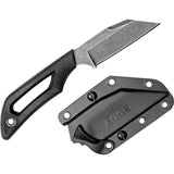 Outdoor Edge Pivot Black Smooth TPR 8Cr13MoV Fixed Blade Knife PKWC2C