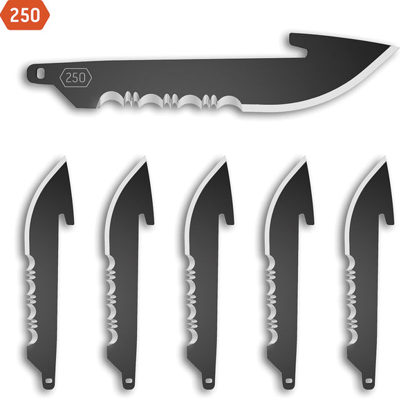 Outdoor Edge Drop Point Blade Pack 6 420J2 Replacement Blade Pack RRS25K6C