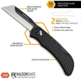 Outdoor Edge Razor Work Lockback Black GFN Folding 420J2 Pocket Knife WK252C